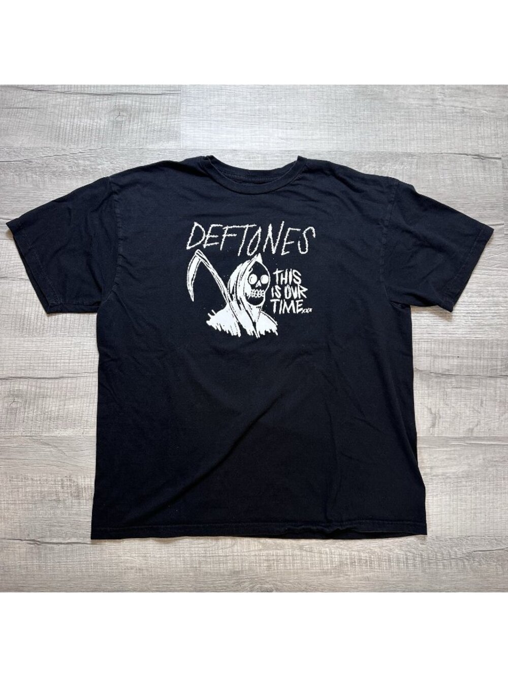 Deftones Band T-Shirt Skeleton Grim Reaper “This Is Our Time” Numetal Adult XL